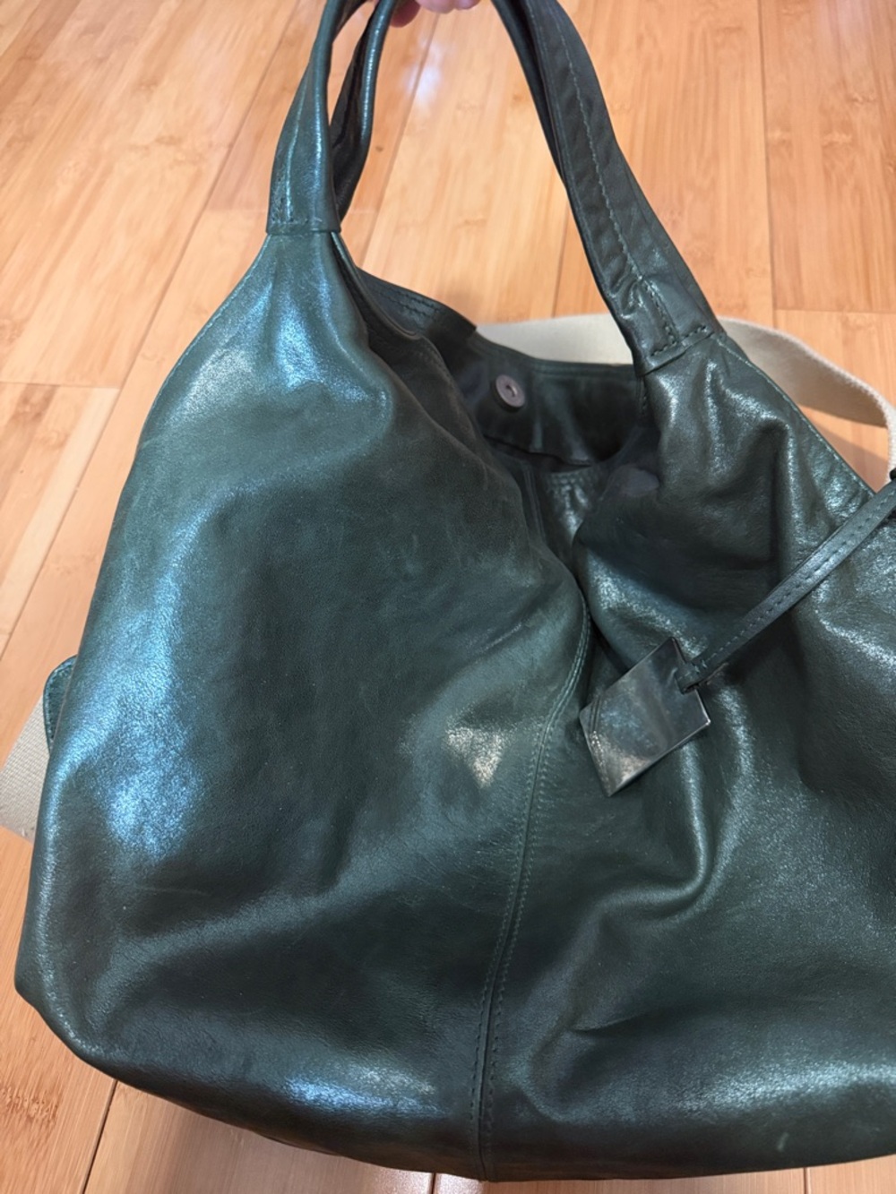 Vintage Furla Green Leather Purse - Picture 4 of 9